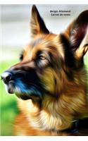 Berger Allemand Carnet de notes: Journal A5 ligné original de 119 pages- Une belle idée de cadeau original et sympa pour les amoureux des animaux
