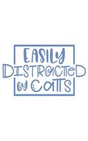 Easily Distracted By Cats: Lined Blank Notebook Journal With Funny Sassy Sayings, Great Gifts For Coworkers, Employees, Women, And Family