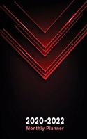 2020-2022 Monthly Planner: 3-Year Monthly Business Planner, Appointment Organizer - Include Calendars at a Glance and Pages for Notes - Red Black Triangles