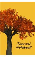 Journal Notebook: Blank Lined Notebook Journal 6" x 9" 120 Pages, Cute Fall Autumn Leaves Writing Book
