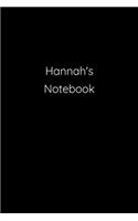 Hannah's Notebook: Notebook / Journal / Diary - 6 x 9 inches (15,24 x 22,86 cm), 150 pages.