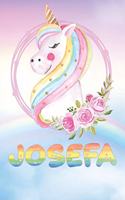 Josefa: Josefa's Unicorn Personal Custom Named Diary Planner Perpetual Calander Notebook Journal 6x9 Personalized Customized Gift For Someone Who's Surname 