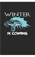 Winter is coming: 6x9 Winter - blank with numbers paper - notebook - notes