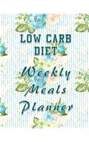 Low Carb Diet Weekly Meals Planner