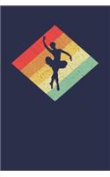 Ballerina Notizbuch: A5 Liniert 108 Seiten - Retro Vintage Ballett Notizheft - Geschenk für Ballerinas