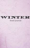 WINTER lined journal