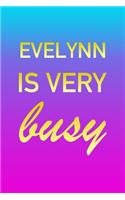 Evelynn: I'm Very Busy 2 Year Weekly Planner with Note Pages (24 Months) - Pink Blue Gold Custom Letter E Personalized Cover - 2020 - 2022 - Week Planning - 