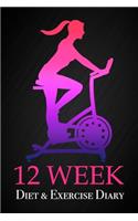 12 Weed Diet & Exercise Diary: 12 Week Exercise & Diet Journal Weight Loss Meal Planner Gift For Women