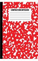 Composition Notebook: Awesome Red Composition Notebook Wide Ruled 6 x 9 in, 108 pages book for boys, kids, school, students and teachers (Red Composition Books)