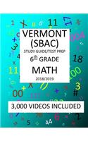 6th Grade VERMONT SBAC, 2019 MATH, Test Prep
