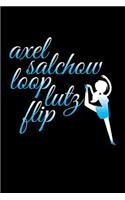 Axel Salchow Loop Lutz Flip: Blank Lined Journal to Write in - Ruled Writing Notebook