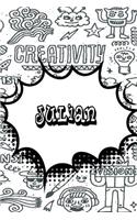 Julian: Draw and Write Personalized Name Notebook Journal Diary Sketchbook with 120 Lined Pages