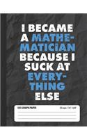 I Became a Mathematician Because I Suck at Everything Else 5x5 Graph Paper