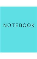 Notebook - Tiffany Blue: (8 X 10) Writing Journal, 100 Pages, Smooth Matte Cover