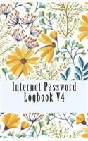 Internet Password Logbook V4: Small Internet Address Username and Password Logbook 120 Pages of 5.5*8.5 Inches for the Easy Way to Remember and Keep Your Password Safe in One Pla