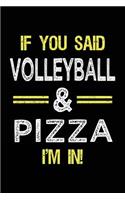 If You Said Volleyball & Pizza I'm in: Lined Notebooks & Journals to Write in