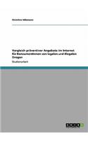 Vergleich präventiver Angebote im Internet für KonsumentInnen von legalen und illegalen Drogen