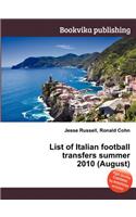 List of Italian Football Transfers Summer 2010 (August)