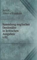 Sammlung englischer Denkmaler in kritischen Ausgaben