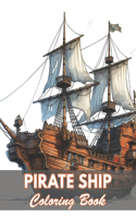 Pirate Ship Coloring Book for Adult