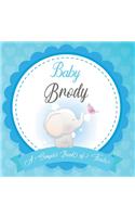 Baby Brody A Simple Book of Firsts: First Year Baby Book a Perfect Keepsake Gift for All Your Precious First Year Memories