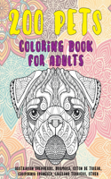200 Pets - Coloring Book for adults - Australian Shepherds, Burmilla, Coton de Tulear, California Spangled, Lakeland Terriers, other