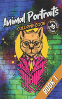 Animal Portraits Coloring Book - Book 1