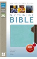 Thinline Bible-NIV: New International Version, Chocolate / Turquoise, Italian Duo-Tone, Thinline Bible