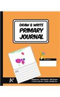 Draw & Write Primary Journal: Solid Orange - Kids Primary Drawing Writing Journal - Story Notebook For Home & School [Classic]
