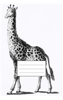 Notizbuch für Kreative: Individuelles Notizheft mit Illustration "Giraffe" von George Shaw, Notebook, Schreibheft etwa A5 (15,3 x 22,9 cm oder 6 x 9 Inch), liniert, ausgefa