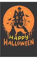 Notebook 6x9 Dot Grid: German Shepherd Dog Happy Halloween Gift