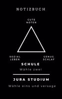 Notizbuch Gute Noten Sozial Leben Genug Schlaf Schule Wähle Zwei