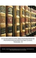 Sitzungsberichte Der Mathematisch-Naturwissenschaftliche Classe, Volume 13