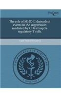The Role of Mhc-II Dependent Events in the Suppression Mediated by Cd4+foxp3+ Regulatory T Cells