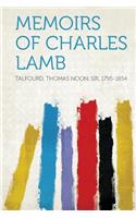 Memoirs of Charles Lamb