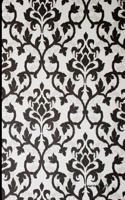 Journal Daily: Black and White Unique Damask Design, Unique Stylish Lined Blank Journal Book, 6 X 9, 200 Pages, Daily Journal Noteboo