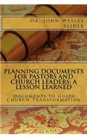 Planning Documents for Pastors and Church Leaders