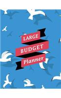Large Budget Planner: Blue Bird Budget Planner: Extra Large Size for Seniors (8.5x11 Inches) 24 Months Tracker