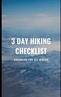 3 Day Hiking Checklist