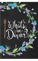 What's for Dinner, Vegan Recipe Journal for Busy Women with 52 Week Meal Planner, Comprehensive Plant-based Food List, kitchen conversions