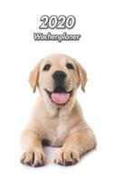 2020 Wochenplaner: Labrador Retriever Welpe - 107 Seiten, 15cm x 23cm ca. A5 - Taschenkalender - Terminplaner - Tagebuch - Terminkalender - Organizer für Hundeliebhabe