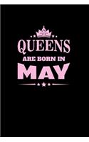 Queens Born May: Composition Notebook Writing Journal 6" x 9" 0 Pages. Journal Notebook for Note Taking, Diary, Journaling, Gratitude and Reminder for Girls, Women a