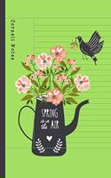 Cornell Notes: Notes Taking System for High School Adult Student with College Ruled Lines Composition with Spring Poster with Flower Theme