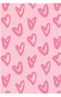 Pink Heart Pattern Notebook