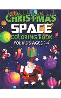 Christmas Space Coloring Book for Kids Ages 2-4