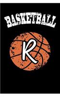 R Monogram Initial Basketball Journal