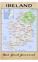Ireland Dot Grid Journal: Softcover Travel Journal, Notebook and Planner for Travelers, Ireland Map Cover