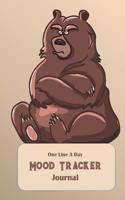 One Line a Day Mood Tracker Journal: Thirty-One-Day, Grumpy Bear Cartoon, Condensed Mood Diary, Complete with Sketch Areas and Color Charts.