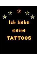 Ich Liebe Meine Tattoos: Tattoo Skizzen Buch / 7 Leere Felder Pro Seite