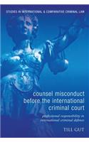 Counsel Misconduct before the International Criminal Court